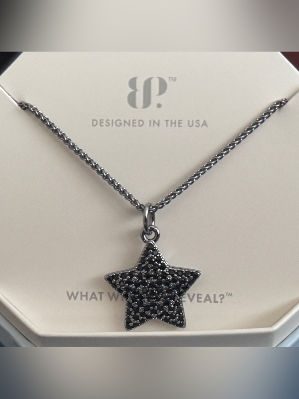 BOMB PARTY Black Onyx Cubic Zirconia Pave Star exclusive bring back